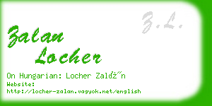 zalan locher business card